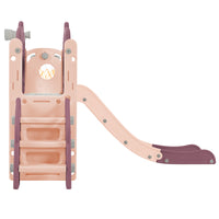 7 In 1 Toddler Slide Set, Freestanding Space Set With Slide, Kids Slide Playset Structure, Arch Tunnel And Basketball Hoop, Toy Storage Organizer For Toddlers, Kids Climbers Playground Purple 50 99 Lbs Cute 1 To 2 Years Hdpe Indoor & Outdoor Use