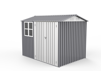 Storage Shed 6 X 8 Ft Large Metal Tool Sheds With Window Grey Rectangular None Garden & Outdoor Modern Year Round Use Anchored Metal