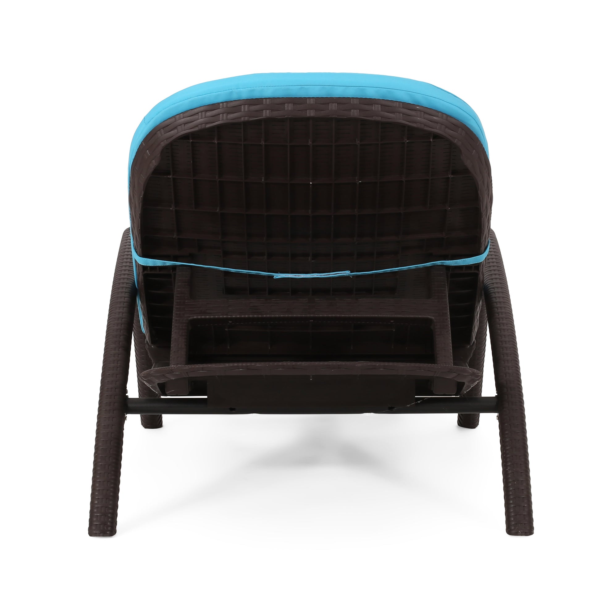 Mikael Chaise Lounge With Cushion Dark Brown Polypropylene