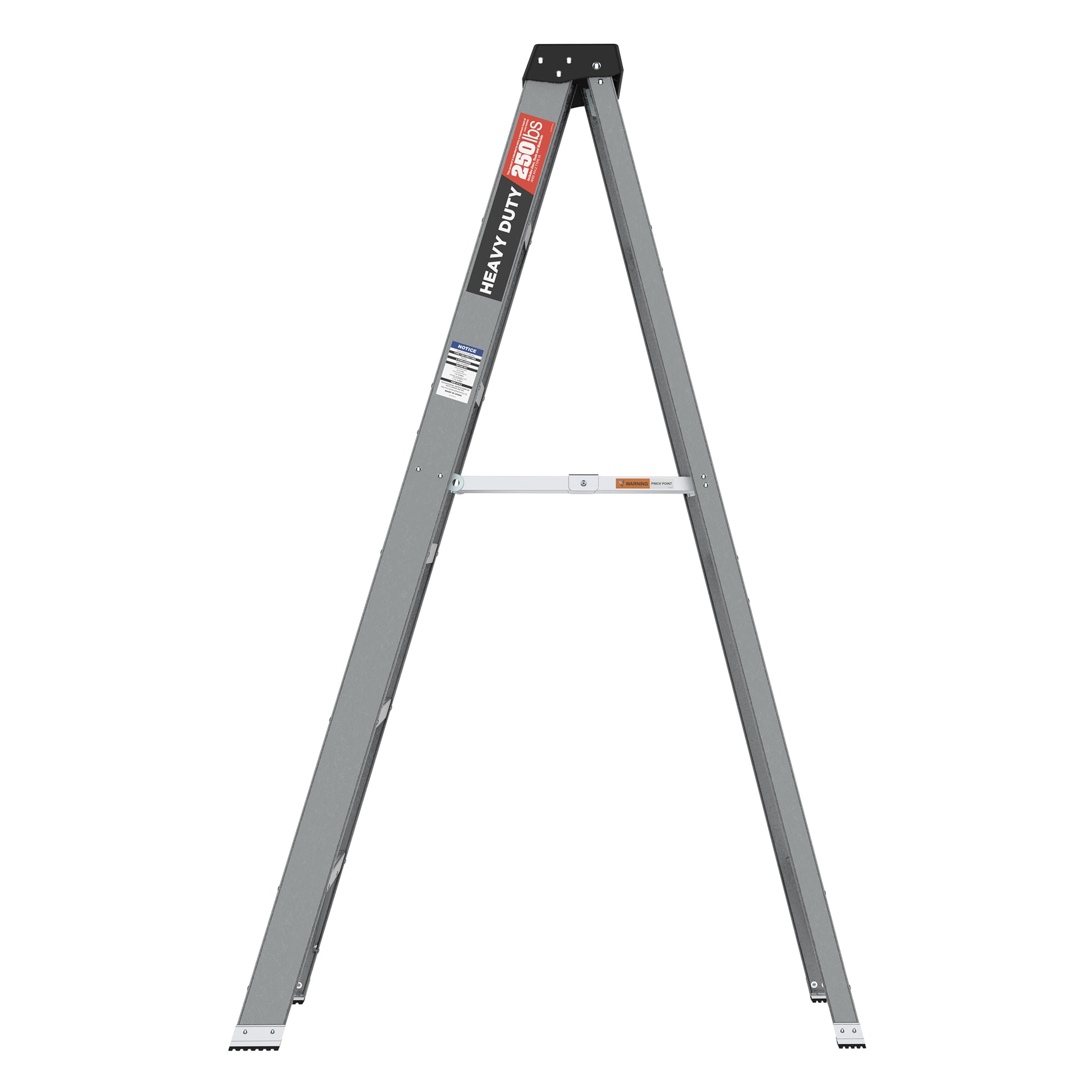 6 Fibreglass Step Ladder 250Lbs Grey Fiberglass