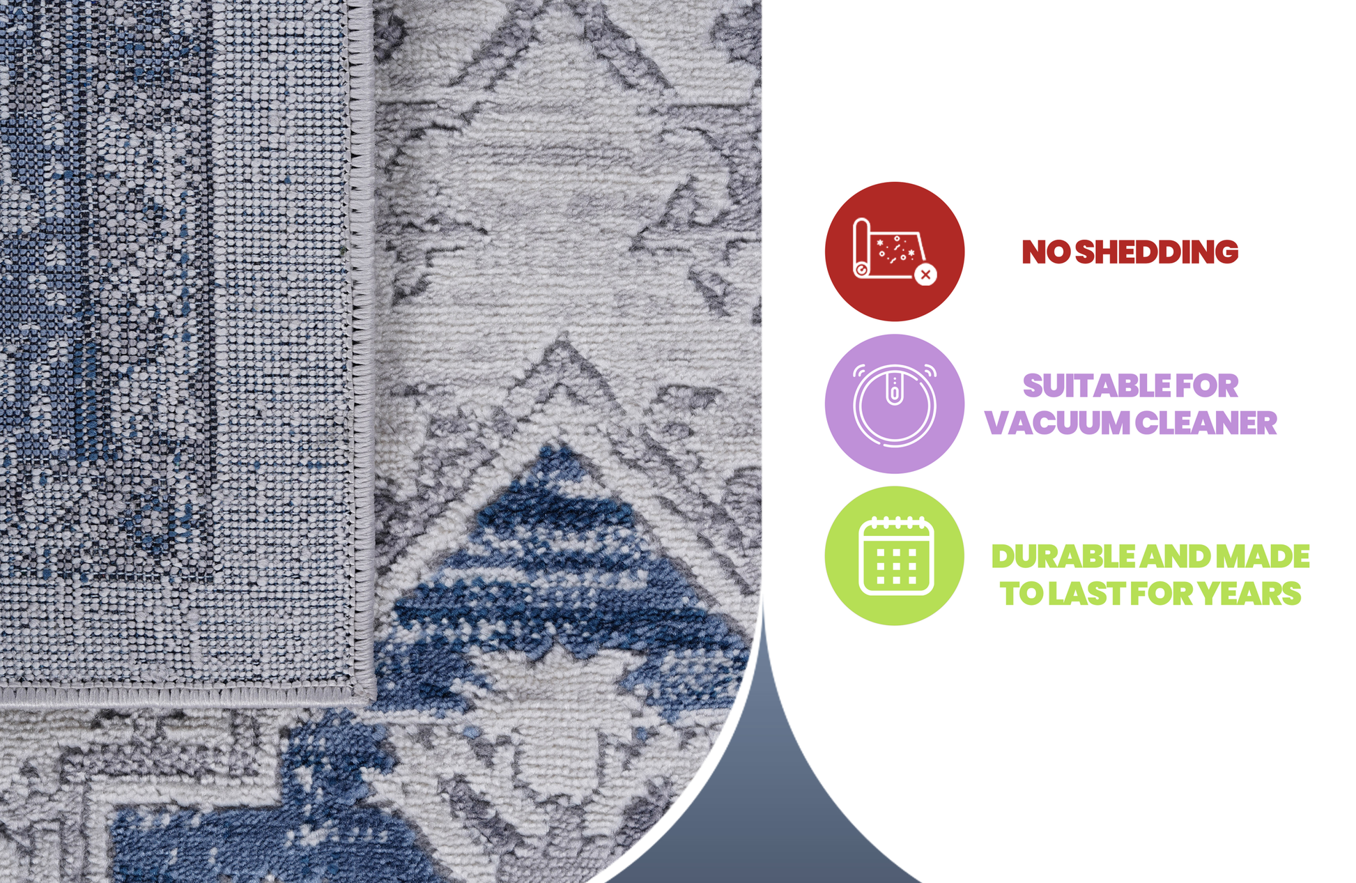 Naar Marfi Collection 2X3 Blue Grey Oriental Non Shedding Living Room Bedroom Dining Home Office Stylish And Stain Resistant Area Rug Blue Grey Polyester