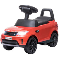 Qaba Land Rover Licensed 6V Ride On Push Car, 2 In 1 Sliding Car, Battery Powered Electric Car For Kids With Headlights Music Horn For 18 60 Months, Red Red Plastic