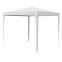 10'X10' Party Tent Outdoor Heavy Duty Gazebo Wedding Canopy 4 Removable Walls White Polypropylene