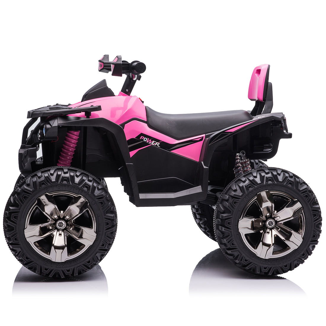 Kids Atv 4 Wheeler, 24V Kids Ride On Toy For Big Kid W Bluetooth, 800W Motor,Pink Pink Abs