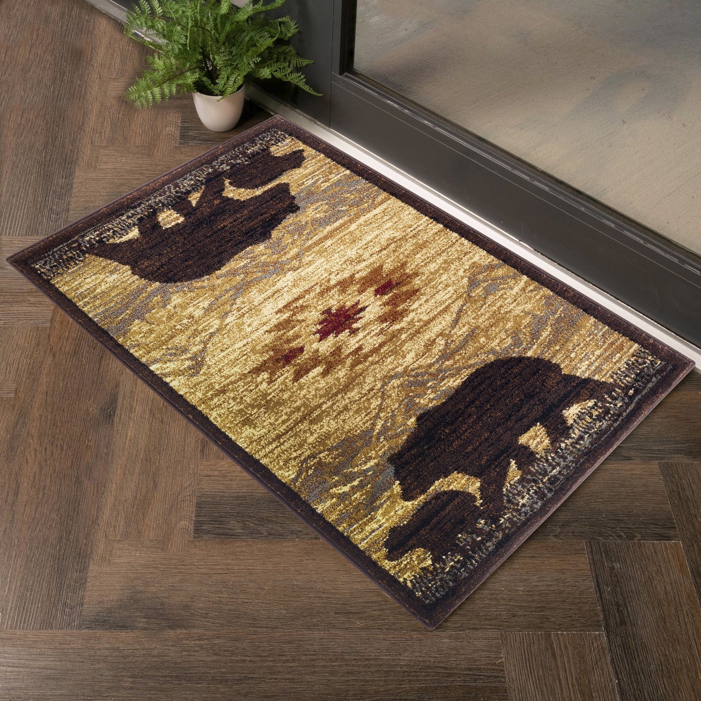 Nature'S Nest Gc Cbl3006 Multi 2 Ft. 7 In. X 7 Ft. 3 In. Lodge Area Rug Beige Polypropylene