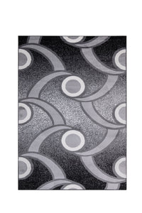 Jersey Area Rugs, Carpets For Livingroom, 7X10 Area Rugs ,3988 Black Grey Rectangle 8&10 Black Grey Contemporary Abstract Polypropylene