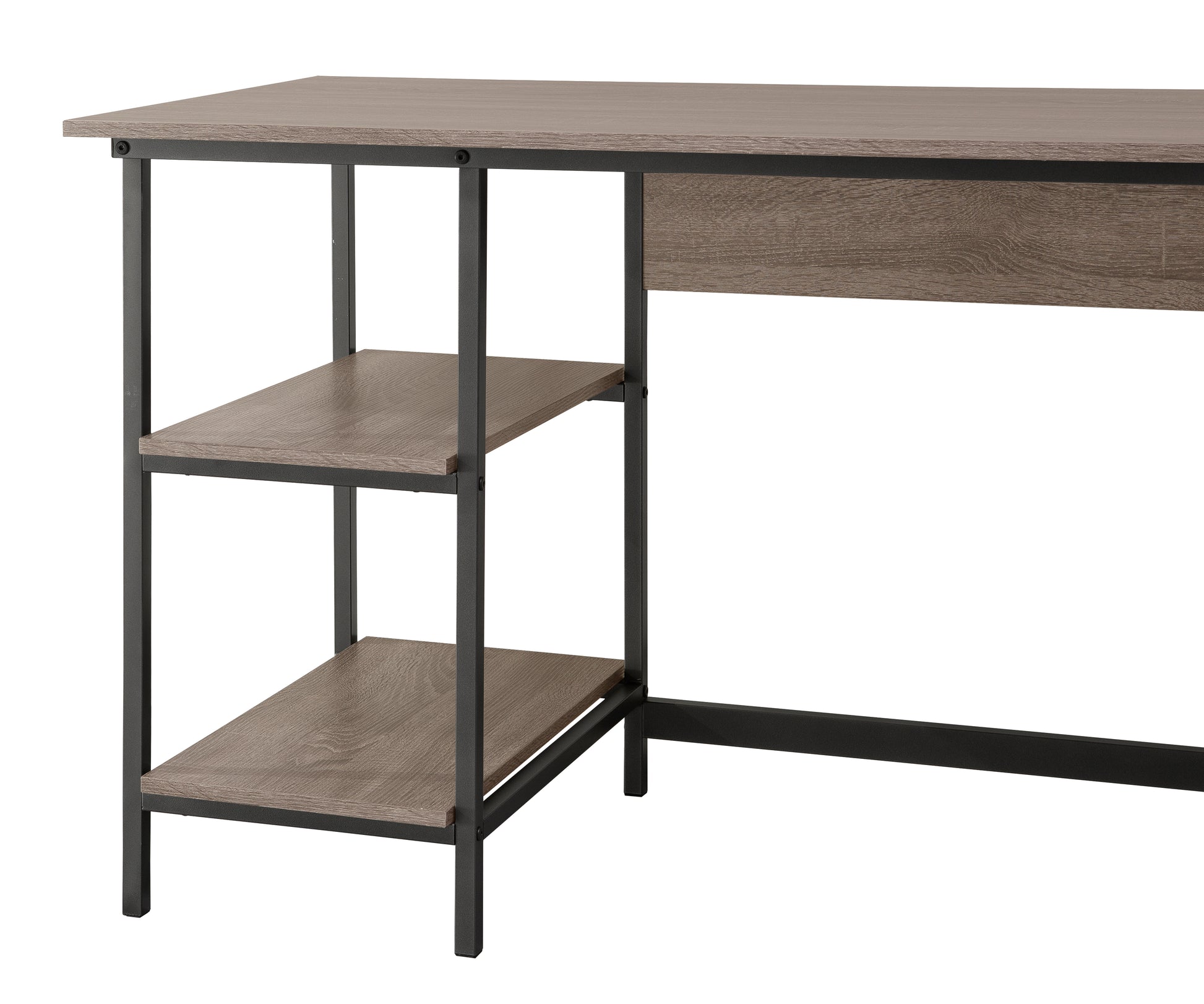 Weathered Gray Desk Gray Mdf Metal