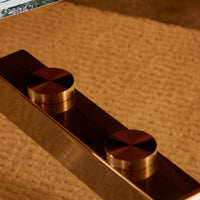 Table And Chair Set.Large Modern Rectangular Table With Brown Glass Top And Silver Metal Legs. Paired With 6 White Chairs With Checkered Armless High Back Pu Cushion And Silver Metal Legs.