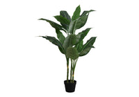 Artificial Plant, 42" Tall, Evergreen Tree, Indoor, Faux, Fake, Floor, Greenery, Potted, Decorative, Green Leaves, Black Pot Green Foam Plastic