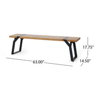 Zora Bench,Set Of 2 Teak Black Wood