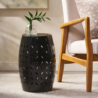 Lilac 12'' Side Table Black Iron