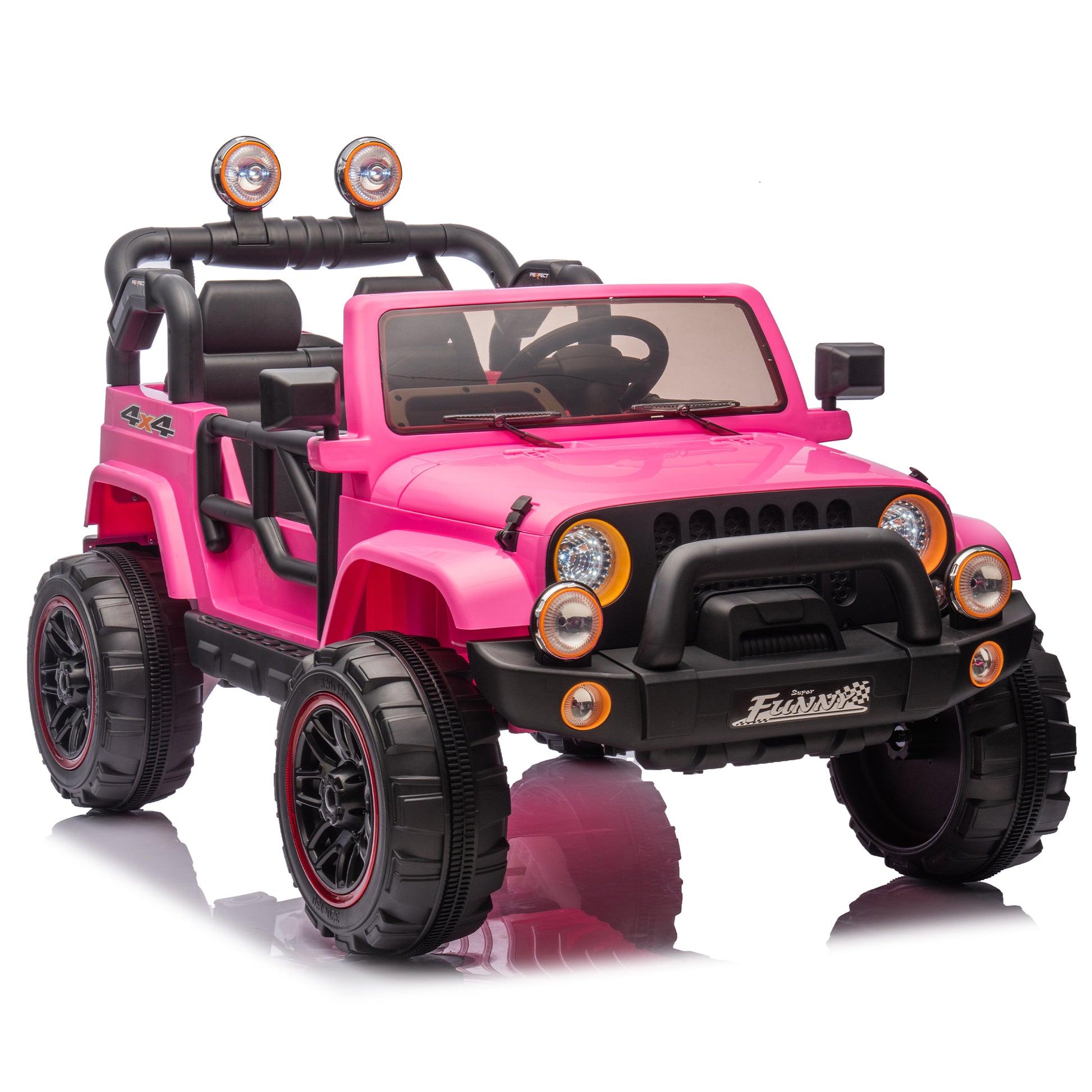 24V Kids Ride On Electric Car W Parents Control,Seat Width 19.09In,2Wd,Rear Suspension,Trunk Storage,Portable Pull Rod,Light&Searchlight,Bluetooth,Usb,Provide A Speed Of 2.5 4Mph For Kids Aged 3 8.