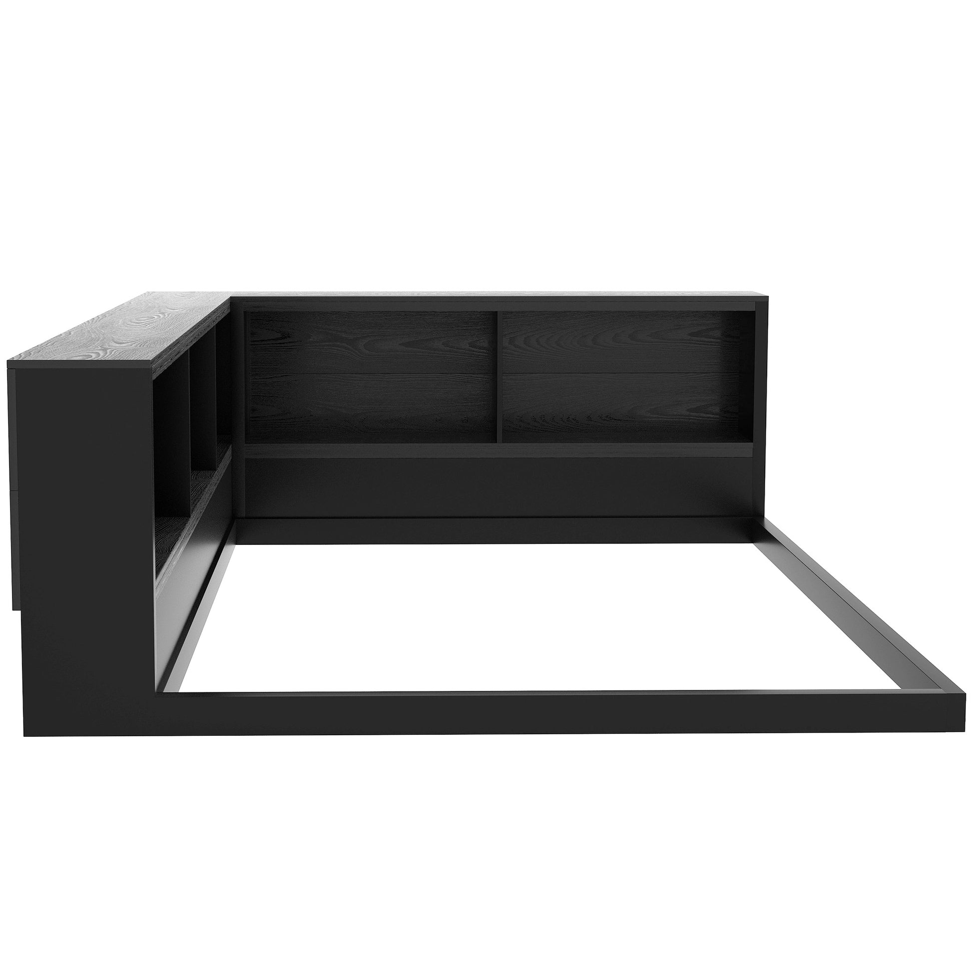 Metal Full Size Daybed With Storage Cabinets And Usb Ports, Black Full Black Metal