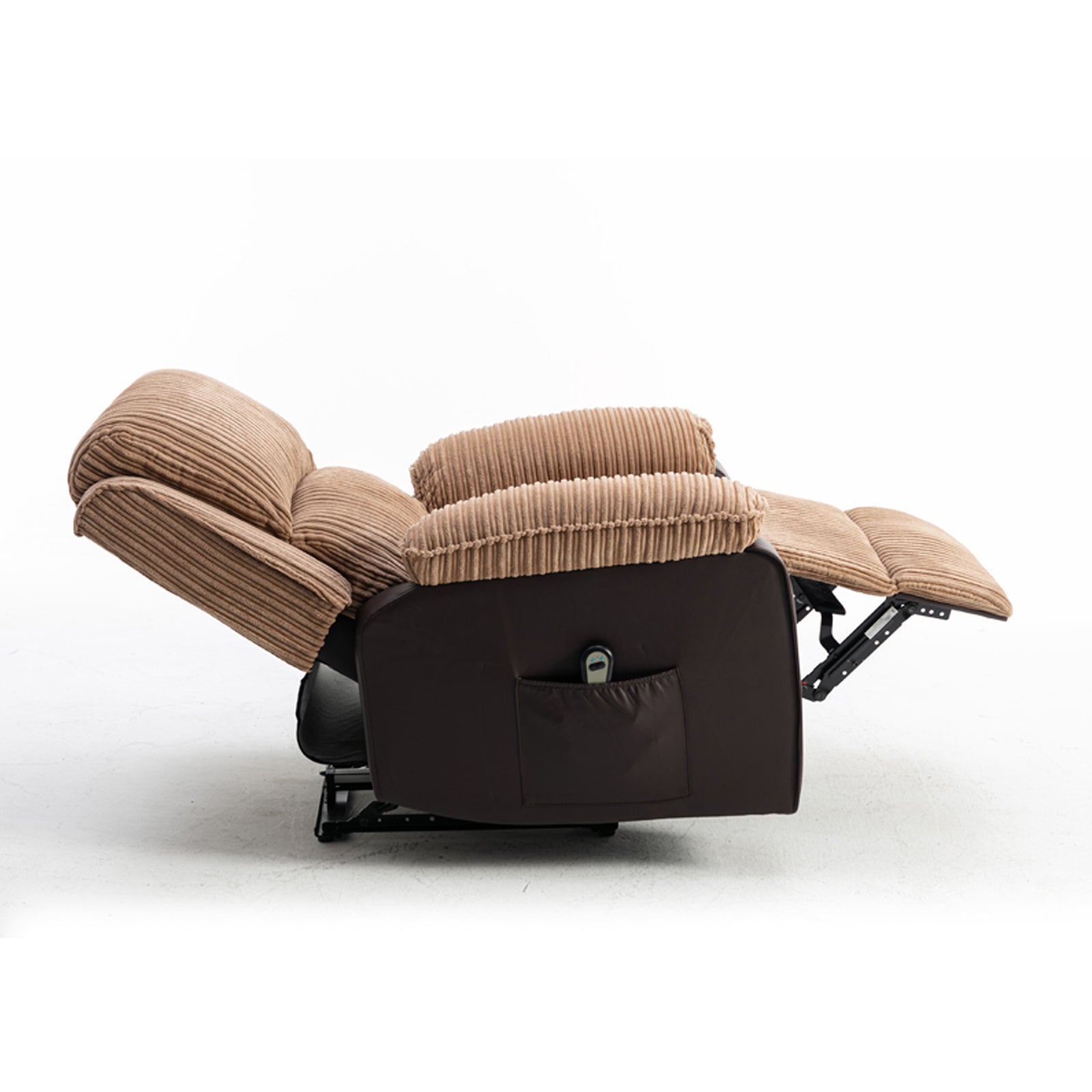 Brown Fabric Recliner Chair Cushion Brown Corduroy