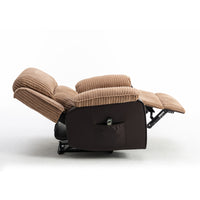 Brown Fabric Recliner Chair Cushion Brown Corduroy