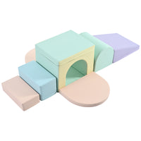 Colorful Soft Climb And Crawl Foam Playset 7 In 1, Soft Play Equipment Climb And Crawl Playground For Toddlers, Kids Crawling And Climbing Indoor Active Play Structure Colorful Under 50 Lbs Cute Foam 1 To 2 Years Pu Indoor