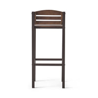 Milos Outdoor Acacia Wood Barstool Set Of 2 Dark Brown Acacia Wood