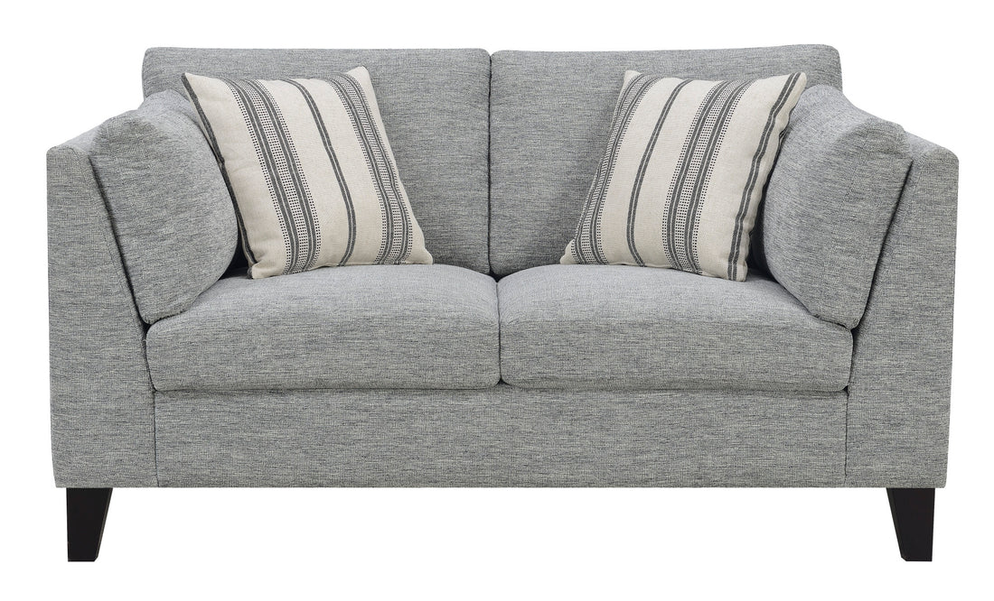 Doyle Gray Loveseat Gray Foam Engineered Wood