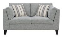 Doyle Gray Loveseat Gray Foam Engineered Wood