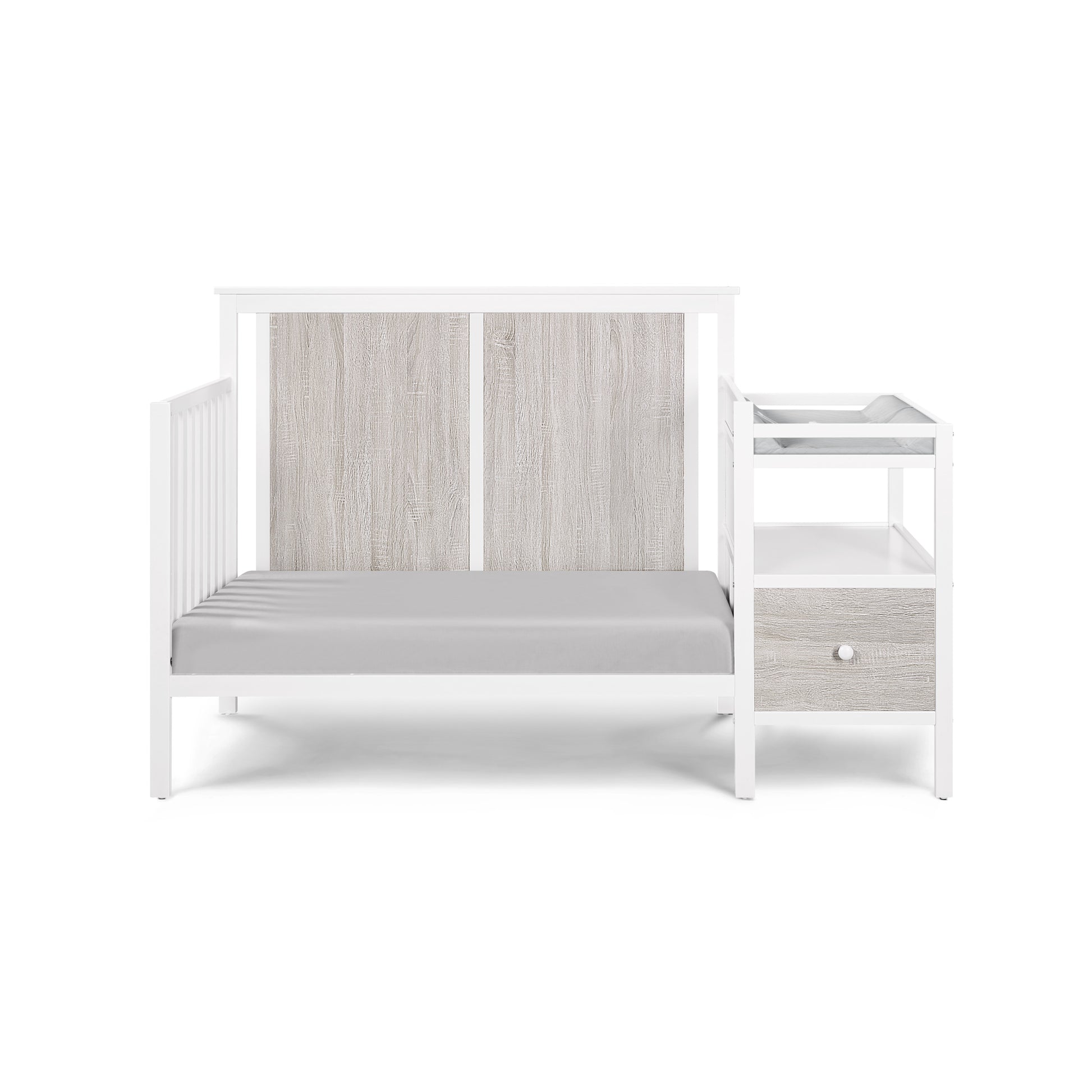 Connelly 4 In 1 Crib And Changer Combo White Rockport Gray White Gray Wood