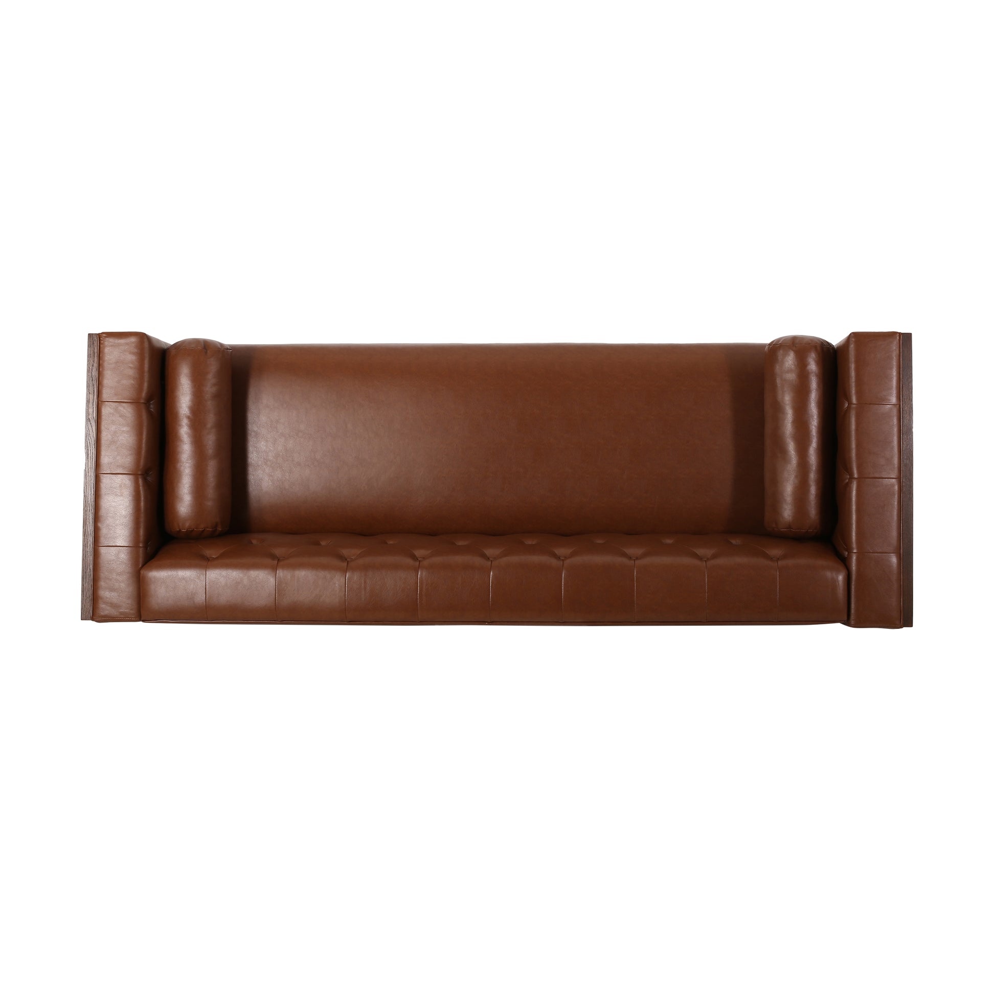 3 Seater Sofa Light Brown Pu