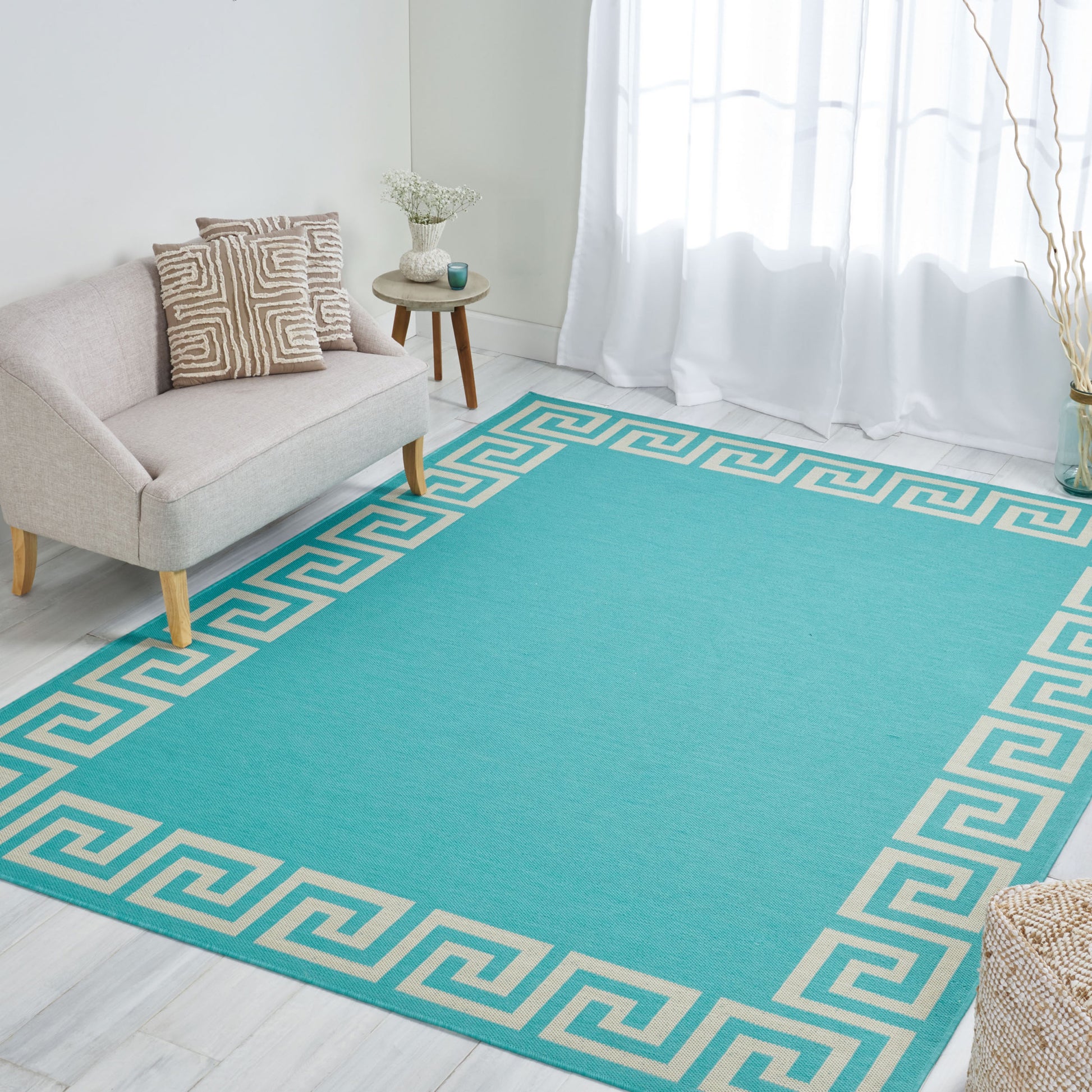 6560G 7'10"X10' Rug Teal Polypropylene