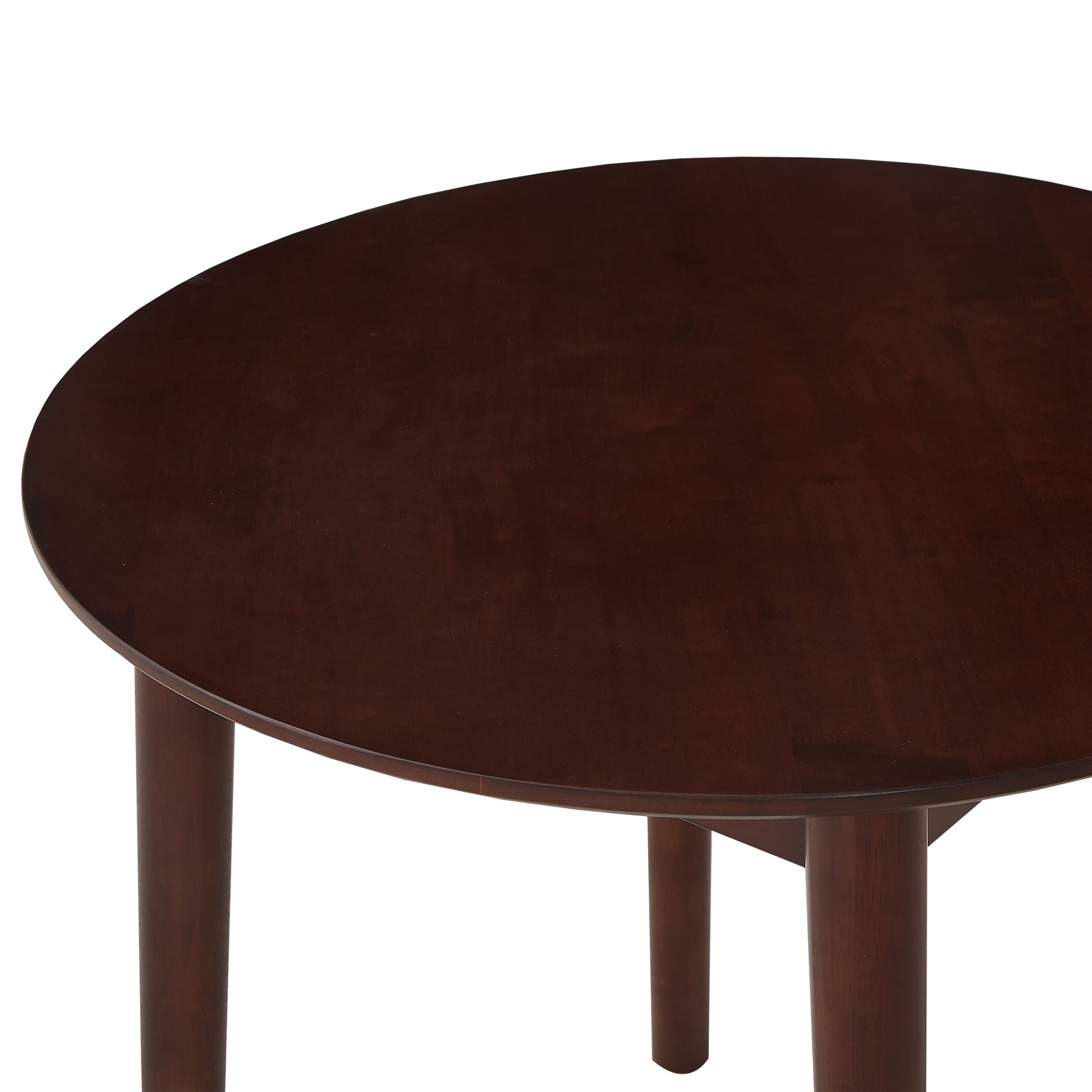 Walnut Round Table, All Solid Wood, Can Sit 2 4 People Diameter 31.5 Inches Walnut Rubber Wood