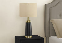 Lighting, 28"H, Table Lamp, Black Metal, Beige Shade, Contemporary Black Metal