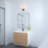 30 In. W X 36 In. H Rectangular Framed Wall Bathroom Vanity Mirror In Oil Rubbed Bronze Oil Rubbed Bronze Aluminium