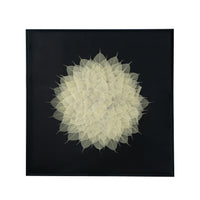 39.5X1X39.5" Camilla Square Shadow Box Wall D Cor Black White Plastic
