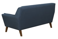 Browning Blue Loveseat Blue Foam Engineered Wood