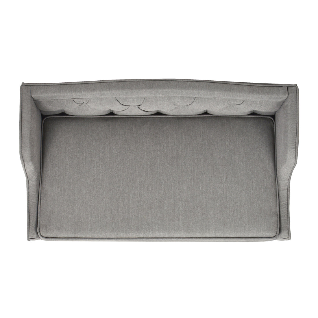 Robin 35" Tufted Wingback Pet Sofa Bed, Medium, Uptown Gray Stain Resistant High Performance Polyester Gray Foam Polyester