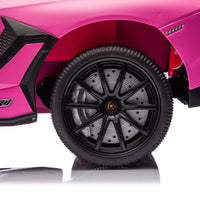 12V Kids Ride On Car W Parents Remote Control,Licensed Lamborghini Aventador Xago,Hydraulic Pressure Door,Slow Start,Early Education,Bluetooth,Adjustable Volume,Mp3,Usb,Led Lights For Kids Aged 3 8. Pink 50 99 Lbs Polypropylene