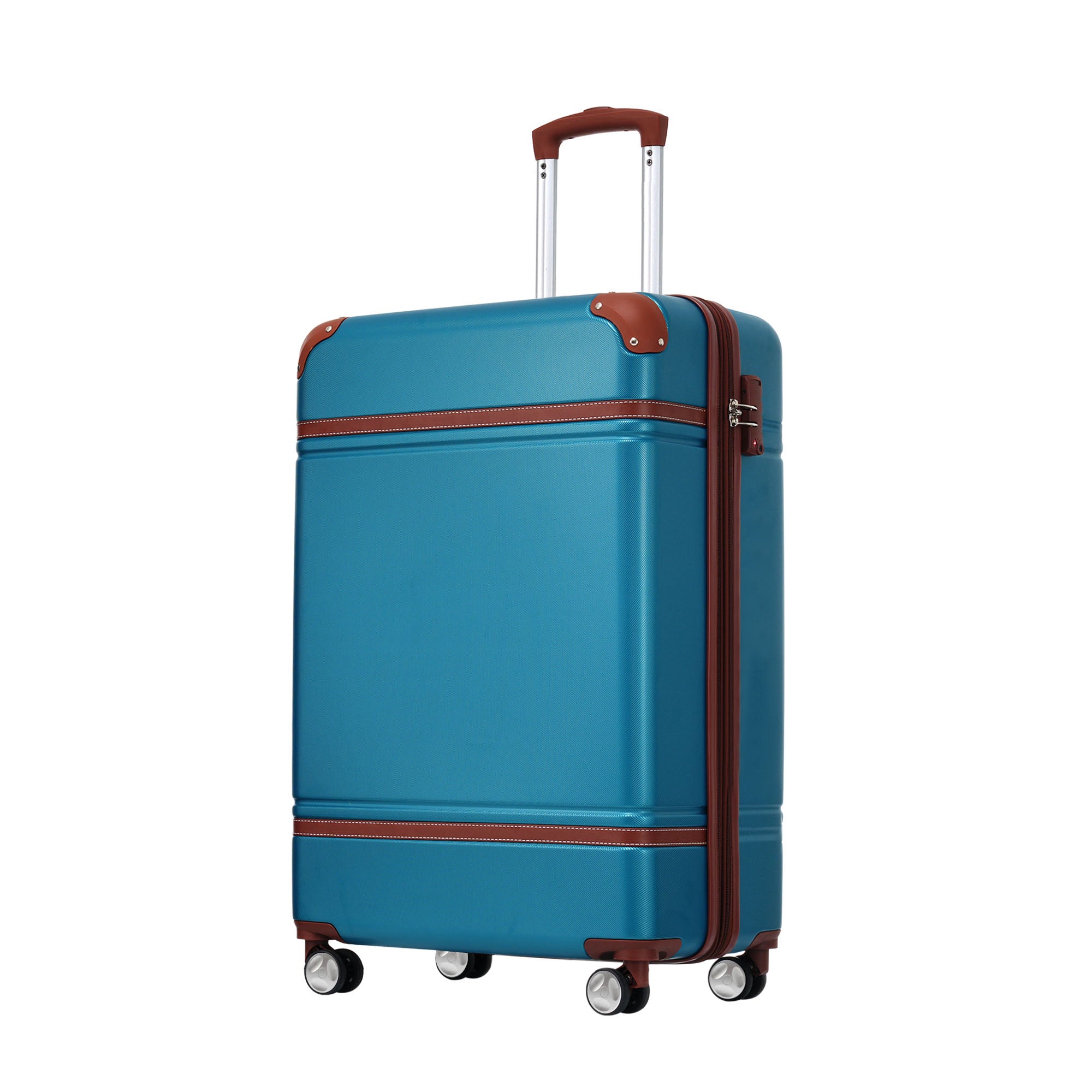 20 In Luggage 1 Piece With Tsa Locklightweight Suitcase Spinner Wheels,Carry On Vintage Luggage,Blue Blue Abs