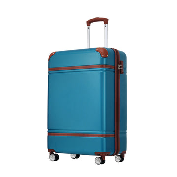 20 In Luggage 1 Piece With Tsa Locklightweight Suitcase Spinner Wheels,Carry On Vintage Luggage,Blue Blue Abs