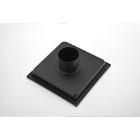 4 Inch Square Shower Floor Drain Matte Black Stainless Steel