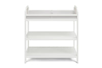 Brees Changing Table White Graystone White Gray Wood