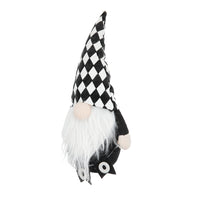 8.3X4.7X15.7" Fabric Gnome Decor, For Halloween Decor Black,White Polyester