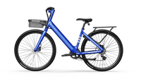 Minimalist Fitness Step Through E Bike W Up To 62 Miles Max Operating Range And 20 Mph Max Speed Bolt Blue Blue Aluminum