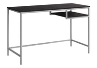 Computer Desk, Home Office, Laptop, 48"L, Work, Brown Laminate, Grey Metal, Contemporary, Modern Espresso Mdf