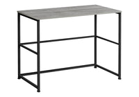 Computer Desk, Home Office, Laptop, Left, Right Set Up, Storage Drawers, 40"L, Work, Grey Laminate, Black Metal, Contemporary, Modern Grey Particle Board