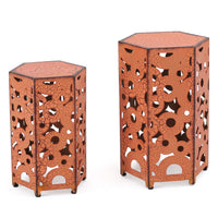 Selva Accent Table Orange Iron