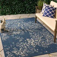 7'X5'3" Rug Blue Polypropylene