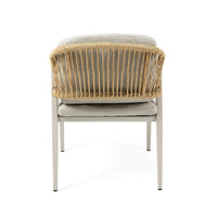 Outdoor Dining Chair Set Of 2, Wicker Rattan Woven Patio Chairs, Outdoor Armchair Seating For Patio Backyard Poolside Balcony, Waterproof Seat And Cushion Gray Pe Rattan Iron