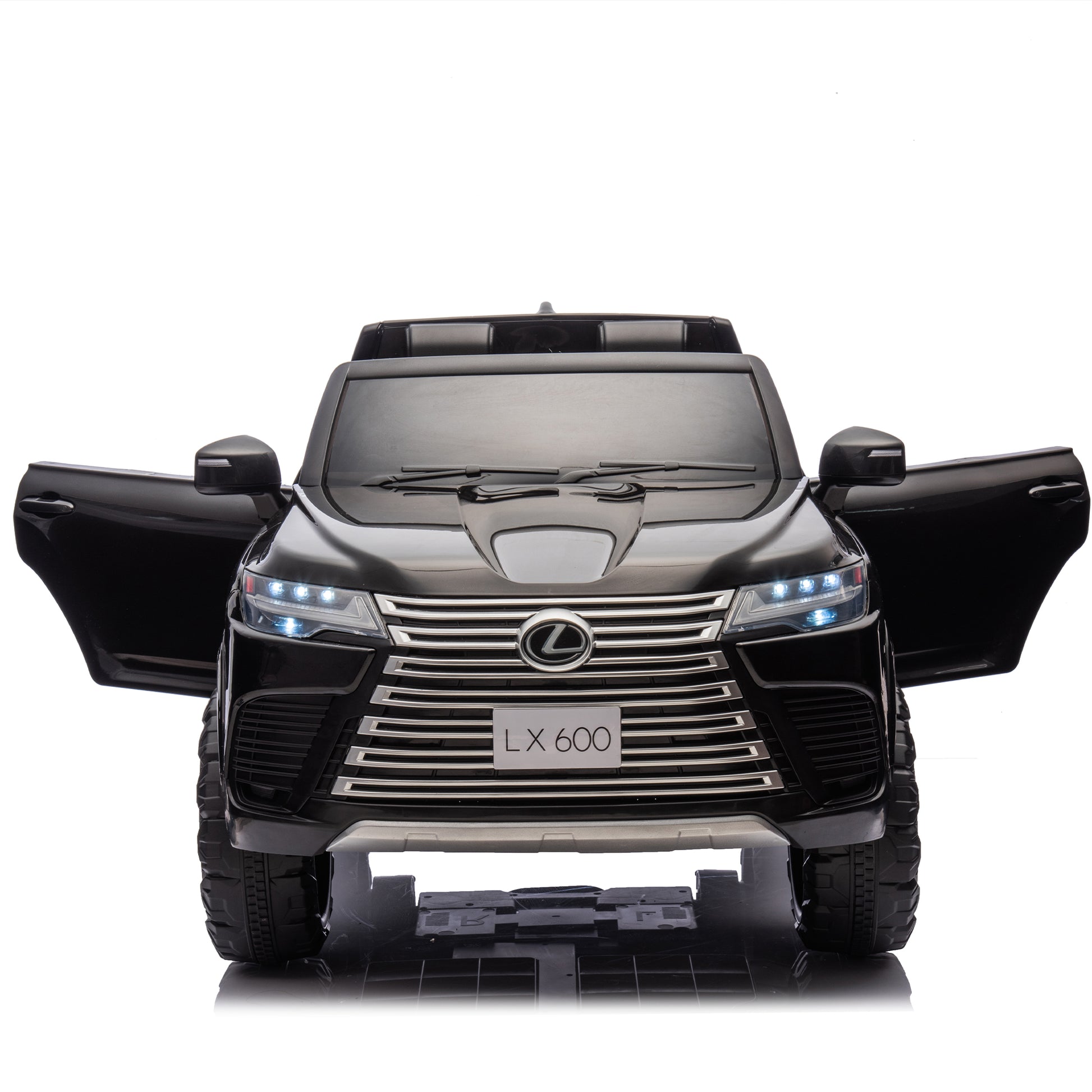 Licensed Lexus Lx600 24V Two Seater Xxl Kids Ride On Car W Parents Control,Seat Width 20 Inches,2Wd,Four Wheel Suspension,Bluetooth,Mp3,Music,Power Display,Speeds 1.86 3.11Mph For Kids. Black Polypropylene