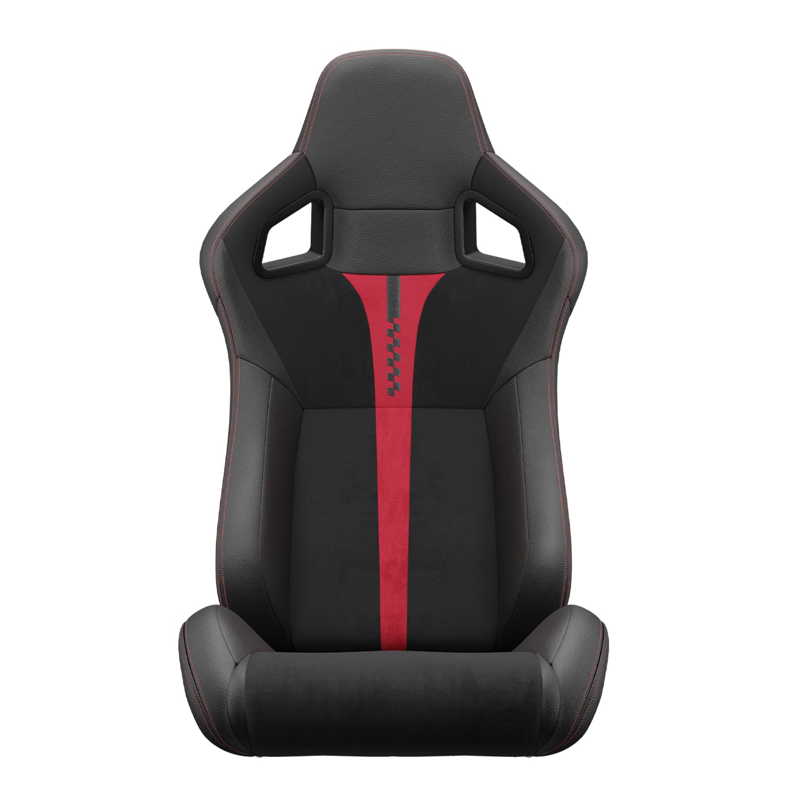 2Pc Universal Bucket Racing Seats Red Stitch Red Pvc Leather Reclinable Carbon Look Leather Back With Adjustor Slider Not Including Seat Bracket 1 Box Of 2 Pieces Black Red Foam Pvc