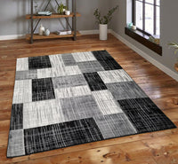 Jersey Area Rugs, Carpets For Livingroom, 5X7 Area Rugs ,3004 Grey Rectangle 5&7 Grey Contemporary Abstract Polypropylene