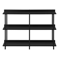 Accent Table, Console, Entryway, Narrow, Sofa, Living Room, Bedroom, Black Laminate, Black Metal, Contemporary, Modern Black Particle Board
