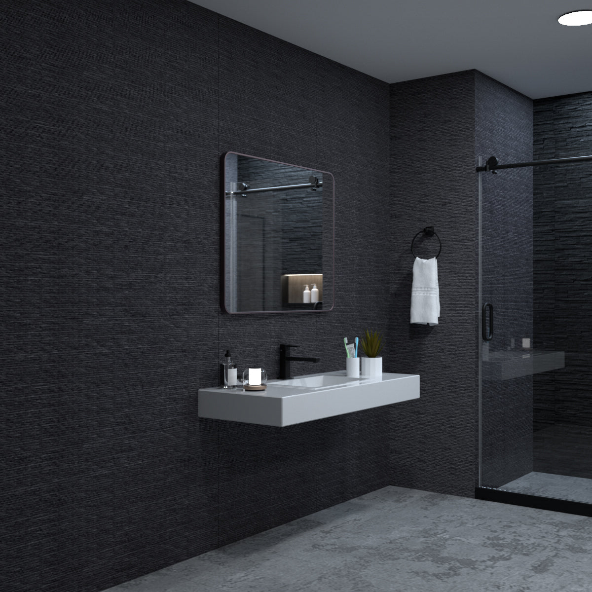 30 In. W X 36 In. H Rectangular Framed Wall Bathroom Vanity Mirror In Oil Rubbed Bronze Oil Rubbed Bronze Aluminium