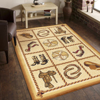 Tribes Gc Yls4010 Beige 2 Ft. 7 In. X 7 Ft. 3 In. Southwest Area Rug Beige Polypropylene